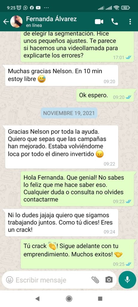 Resultados de Ventas por WhatsApp