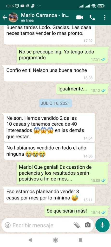 Resultados WhatsApp Nelson Real